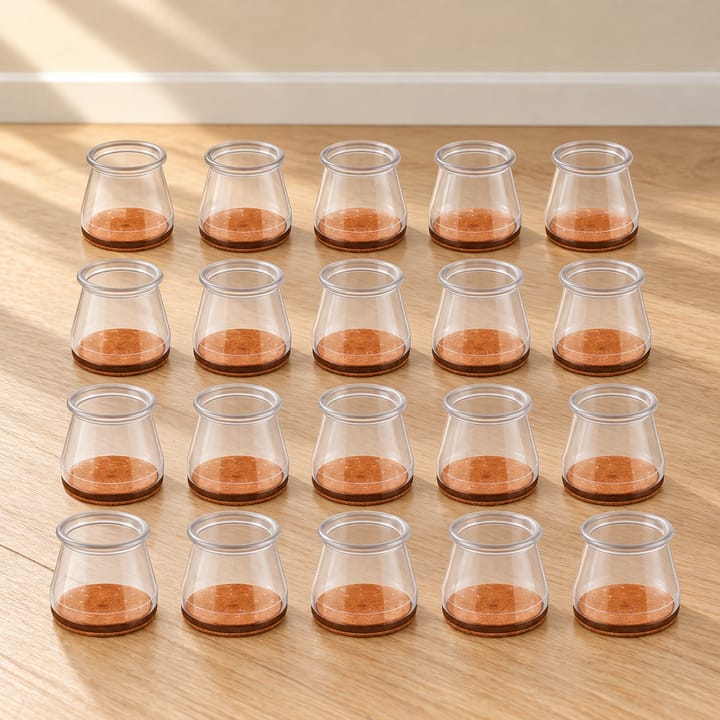 Clear Silicone Round Chair Leg Caps